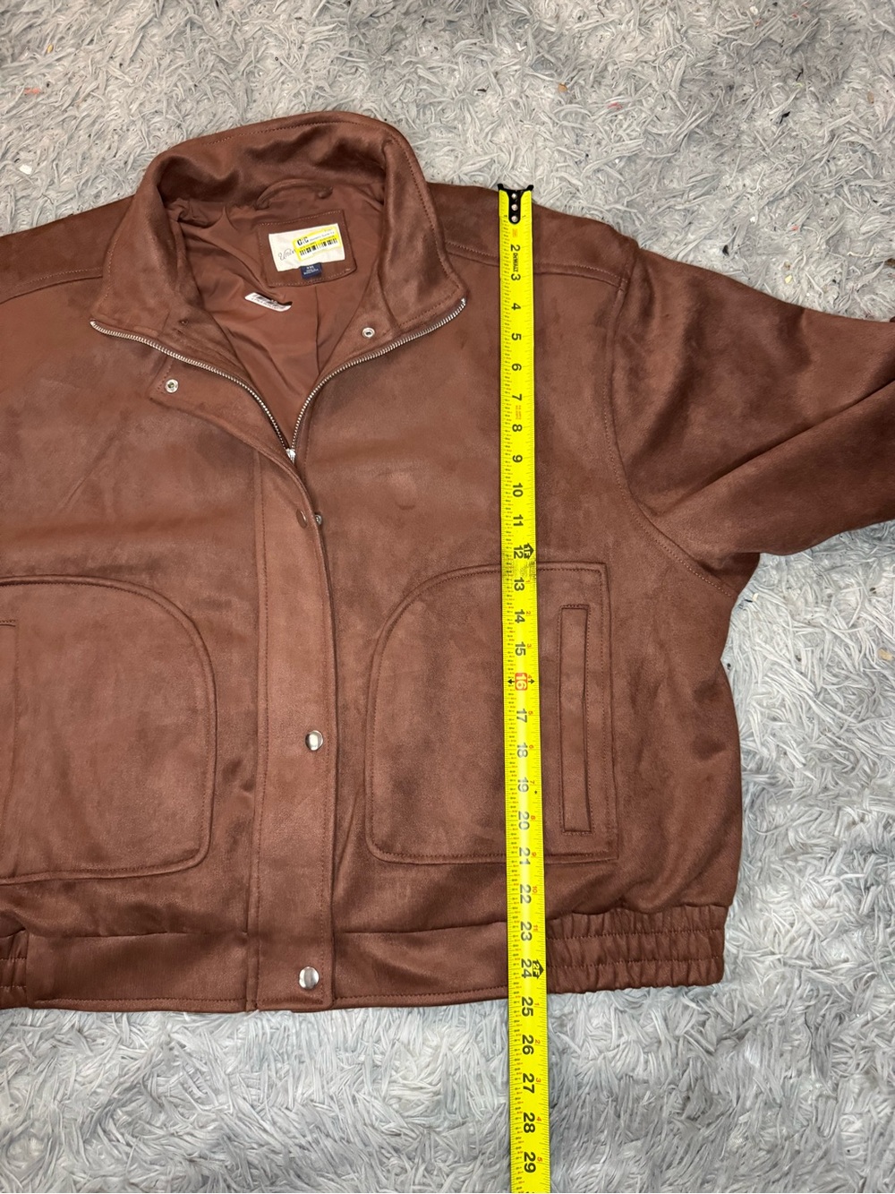 Universal Thread Women’s Faux Suede Bomber Jacket - Brown Size XXL NWOT - Picture 11 of 12